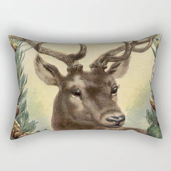 Retro Deer Rectangular Pillow