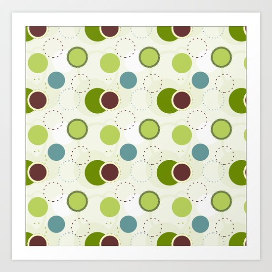 Circle Doodles Art Print