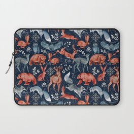 Bear, deer, owl, fox and hare Pattern Laptop Sleeve