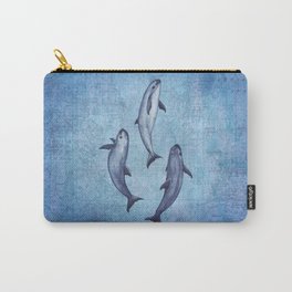 Three Little Vaquitas ~ Watercolor Art ~ (Copyright 2015) Carry-All Pouch | Vaquitaart, Mixed Media, California, Endangered, Realism, Illustration, Other, Vaquita, Mexican, Porpoise 