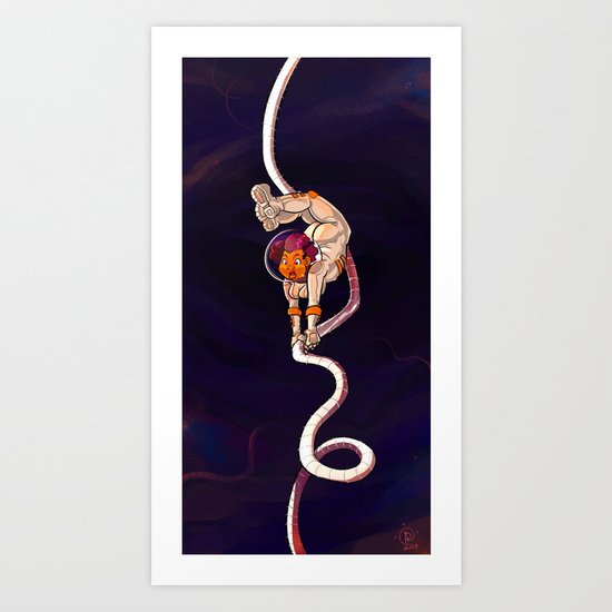 Hang in there Space Kitten! Art Print