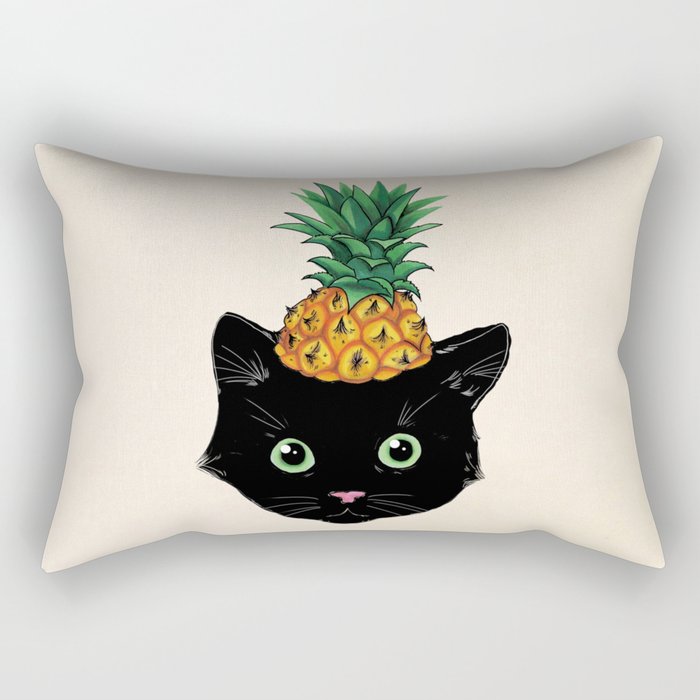 Pineapple Kitty Rectangular Pillow