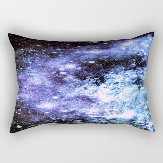 Chaotic Space : Galaxy Periwinkle Blue Lavender Gray Rectangular Pillow