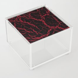 Cracked Space Lava - Burgundy Acrylic Box