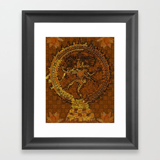 Shiva Mosaic Framed Art Print