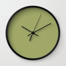 Olive Green Color Wall Clock