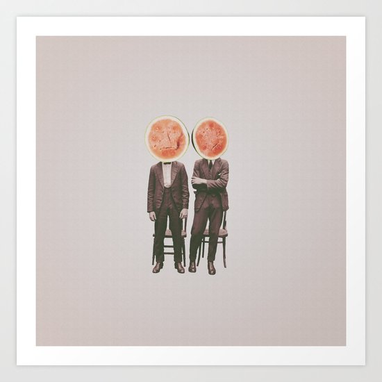 Watermelon Mugshot Art Print