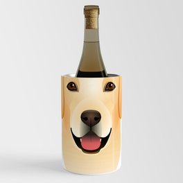 Isolated Colorful Head Face Happy Labrador Wine Chiller