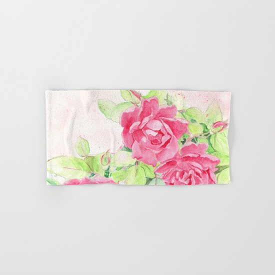 Cafe Roses Hand & Bath Towel