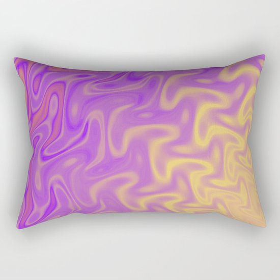 Ripples Fractal in Tropical Punch Rectangular Pillow