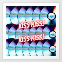 KISS KISS ON CDs! Art Print