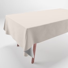 POLITE WHITE solid color. Pale neutral plain pattern  Tablecloth