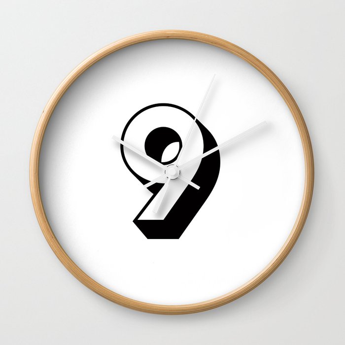 Lucky Number Nine ... 9 Wall Clock