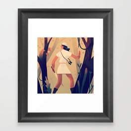 Explorer Girl Framed Art Print