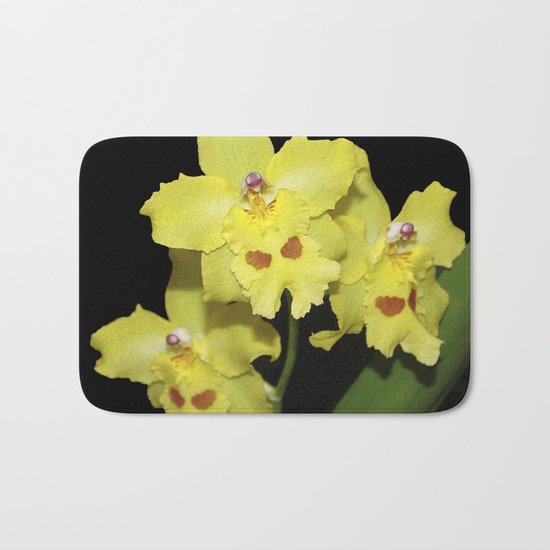 Glorious Golden Orchid - Odontonia Yellow Parade Alpine Bath Mat