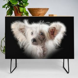 Spiked Chinese Crested Dog Credenza