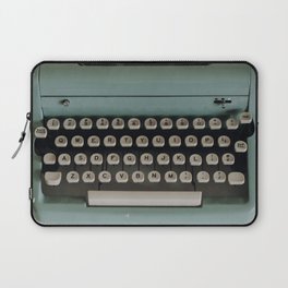 1957 Vintage Blue Typewriter Laptop Sleeve
