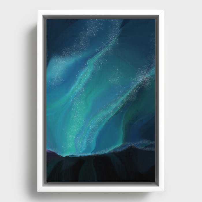 Northern Lights Abstract - 1 Framed Canvas
