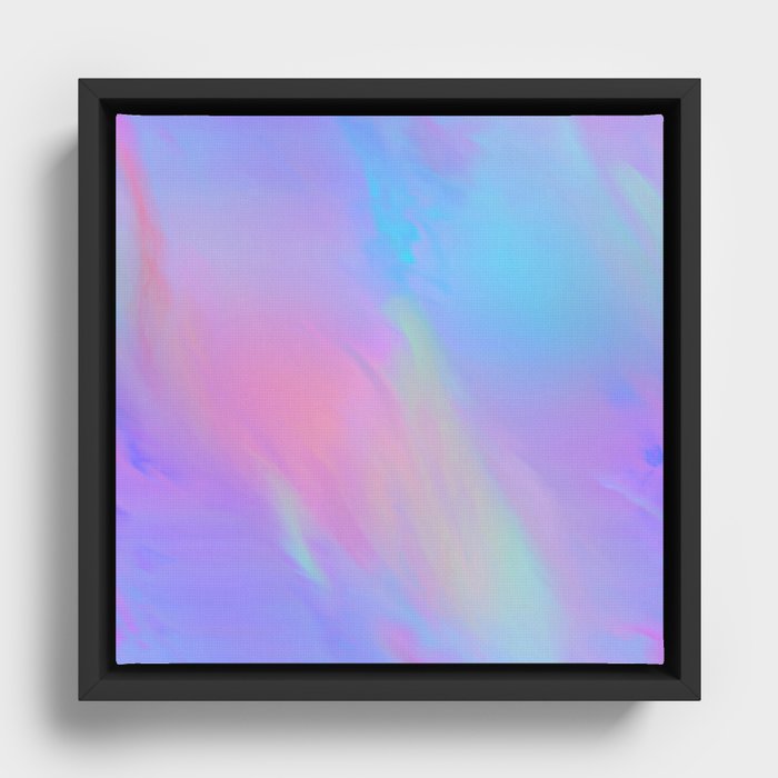 Neon Flow Nebula #3 Framed Canvas