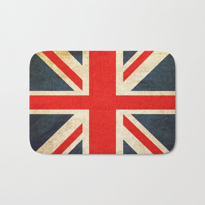 Vintage Union Jack British Flag Bath Mat By Mesutok Society6