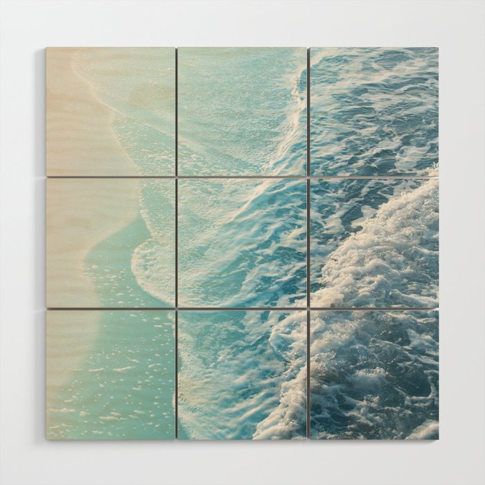 Soft Turquoise Ocean Dream Waves #1 #water #decor #art #society6 Wood Wall Art