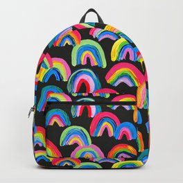 Abstract Rainbow Arcs – Charcoal Backpack
