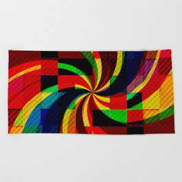Colorful Spiral Beach Towel