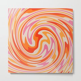 70s Retro Swirl Color Abstract Metal Print | Abstract, Hippies, Digital, Swirl, Oil, Abstractpattern, Swirlretrocolor, Alloverprint, Peacesign, 80S 