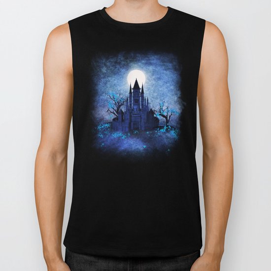 Blue autumn. Biker Tank