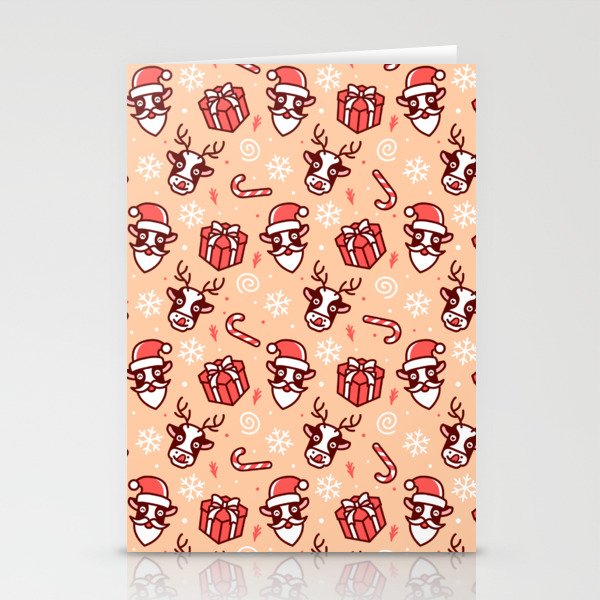 deer christmas pattern Stationery Cards
