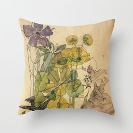 Spurge With Yham - Charles Rennie Mackintosh - 1909 Throw Pillow