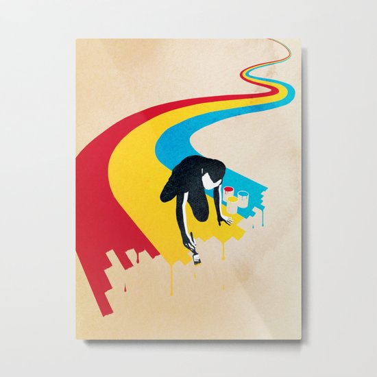 Rainbow Road Metal Print
