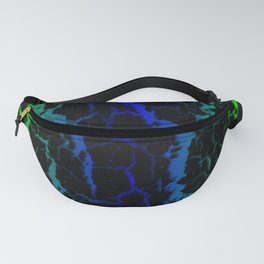 Cracked Space Lava - Green/Blue Fanny Pack