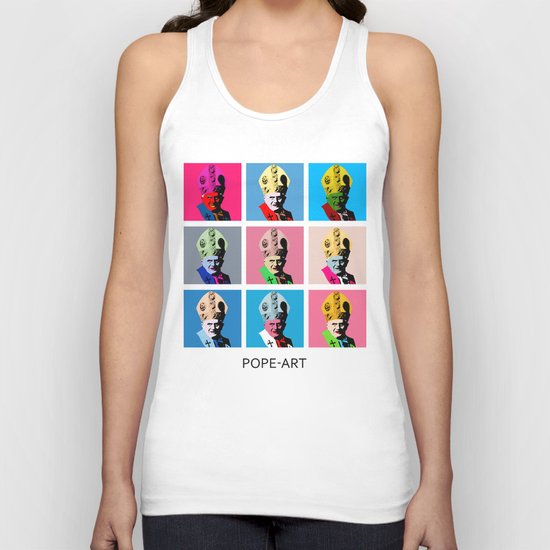 Pope art Unisex Tank Top