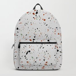 White Terrazzo marble Backpack