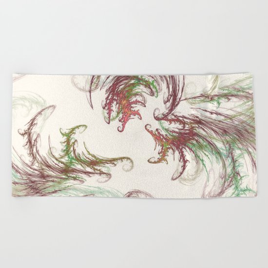 Harvest Winds Fractal Beach Towel