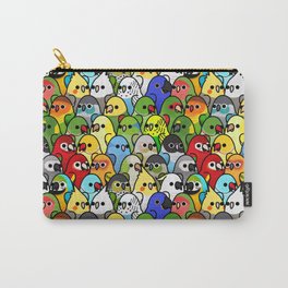 Too Many Birds!™ Bird Squad Classic Carry-All Pouch | Ringneck, Cockatiel, Birds, Digital, Game, Budgerigar, Graphicdesign, Conure, Budgie, Parrot 