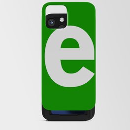 letter E (White & Green) iPhone Card Case
