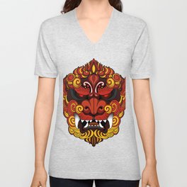 Dragon chino de la oscuridad V Neck T Shirt
