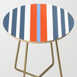 Mitchell Stripe Red White And Blue With Sky Blue Side Table
