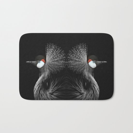 CROWNED CRANE by Monika Strigel Bath Mat