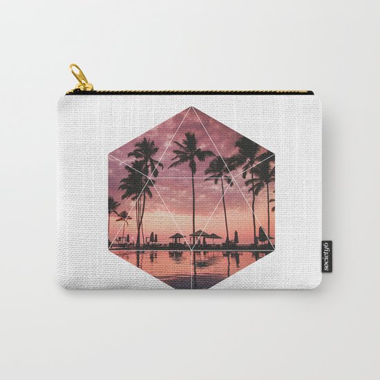SUNSET PALMS- Geometric Photography Carry-All Pouch