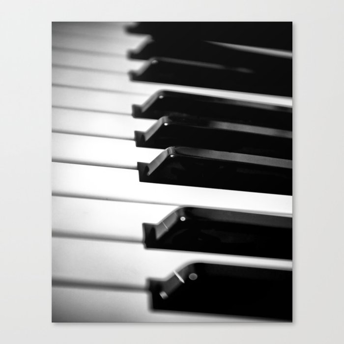 Black & White Piano Keys Canvas Print