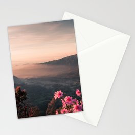 Indonesian Mountains at Sunrise Stationery Card