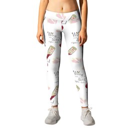 Bitchy Winer Leggings | Wine, Grapes, Graphicdesign, Redwine, White, Bitch, Winebottle, Red 