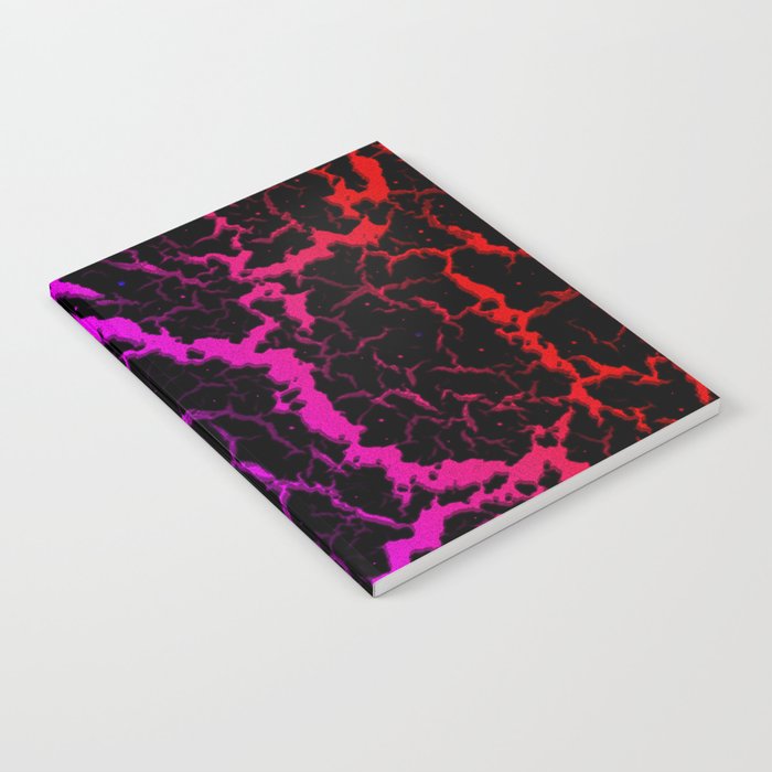 Cracked Space Lava - Red/Pink Notebook