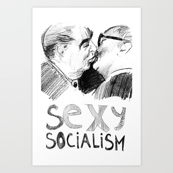 Artwork "Sexy socialism" (Brezhnev and Honecker) Art Print