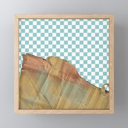 Piece of Cardboard & Checks  Framed Mini Art Print
