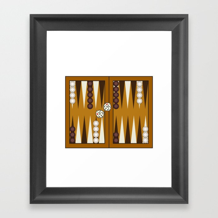 Backgammon Board Game Player Rules Framed Art Print