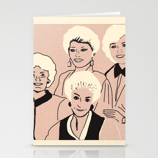 Golden Girls Cartoon Portrait Stationery Cards By Aubreybinzer Society6,Happy Girl In Rain Wallpaper Hd
